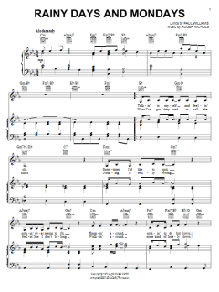 Rainy Days And Mondays von Paul Williams (Download) 