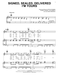 Signed, Sealed, Delivered I'm Yours von Stevie Wonder (Download) 