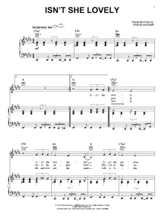 Isn't She Lovely von Stevie Wonder (Download) 