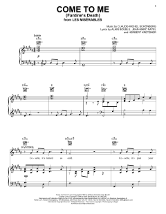 Come To Me (Fantine's Death) von Alain Boublil (Download) 