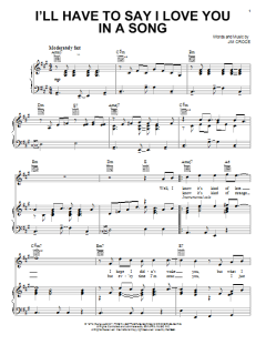 I'll Have To Say I Love You In A Song von Jim Croce (Download) 