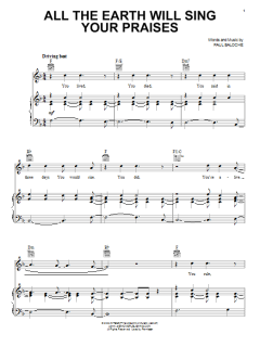 All The Earth Will Sing Your Praises von Paul Baloche (Download) 