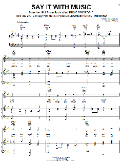 Say It With Music von Irving Berlin (Download) 
