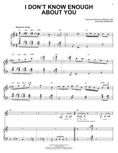 I Don't Know Enough About You von Peggy Lee (Download) 