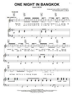 One Night In Bangkok von Murray Head (Download) 