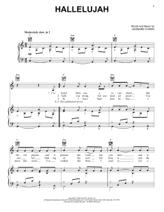 Hallelujah von Leonard Cohen (Download) 
