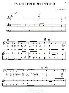 Es Ritten Drei Reiter (Three Knights Rode Forth) von German Folksong (Download) 