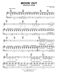 Movin' Out (Anthony's Song) von Billy Joel (Download) 