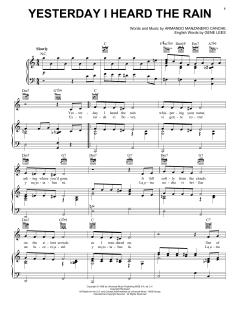 Yesterday I Heard The Rain von Shirley Bassey (Download) 