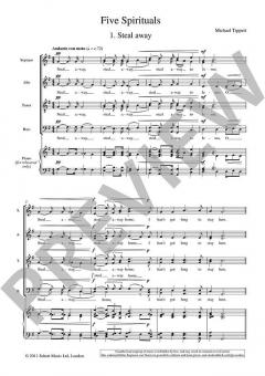 Five Spirituals von Sir Michael Tippett 
