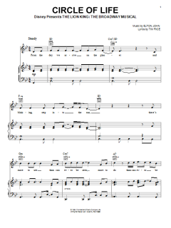 Circle Of Life von Tim Rice (Download) 