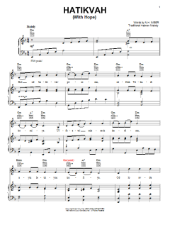 Hatikvah (With Hope) von N.H. Imber (Download) 