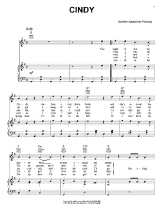 Cindy von Southern Appalachian Folk Song (Download) 
