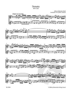 4 Sonaten für Flöte und Basso continuo/obligates Cembalo BWV 1034, 1035, 1030, 1032 von Johann Sebastian Bach (Download) 