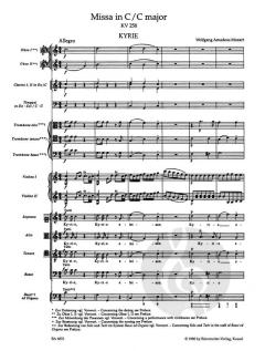 Missa KV 258 von Wolfgang Amadeus Mozart 