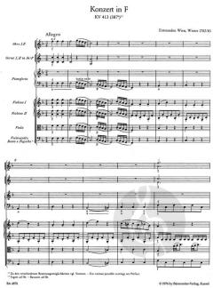 Klavierkonzert Nr. 11 F-Dur KV 413(387a) von Wolfgang Amadeus Mozart 