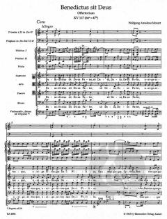 Benedictus sit Deus von Wolfgang Amadeus Mozart (Download) 
