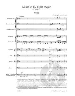 Missa brevis B-Dur KV 275 (272b) von Wolfgang Amadeus Mozart (Download) 