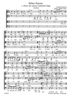 7 Kanons von Arnold Schönberg (Download) 