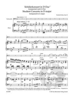Concerto D-Dur op. 22 von Friedrich Seitz (Download) 