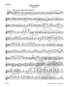 Streichquartett cis-Moll op. 131 von Ludwig van Beethoven im Alle Noten Shop kaufen (Stimmensatz)