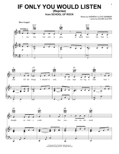 If Only You Would Listen (Reprise) von Glenn Slater (Download) 