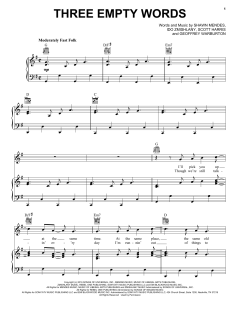 Three Empty Words von Shawn Mendes (Download) 