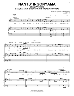 Nants' Ingonyama (Stage Version) von Tim Rice (Download) 