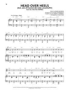 Head Over Heels (Ach, wie oft kommt die Liebe unverhofft!) von Kurt Schwabach (Download) 