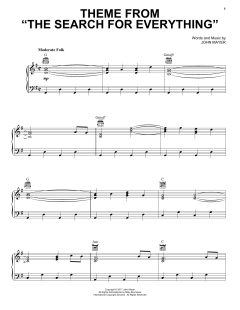 Theme From The Search For Everything von John Mayer (Download) 