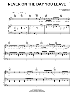 Never On The Day You Leave von John Mayer (Download) 