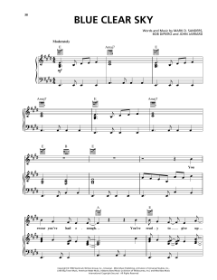 Blue Clear Sky von Bob DiPiero (Download) 