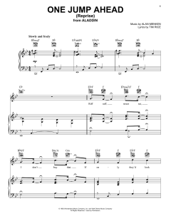 One Jump Ahead (Reprise) von Alan Menken (Download) 