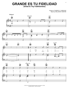 Grande Es Tu Fidelidad (Great Is Thy Faithfulness) von Thomas O. Chisholm (Download) 