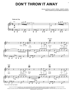 Don't Throw It Away von Jonas Brothers (Download) 