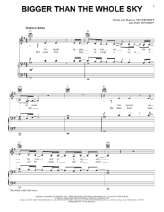 Bigger Than The Whole Sky von Taylor Swift (Download) 
