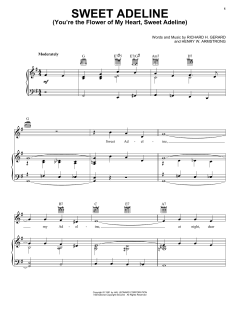 Sweet Adeline (You're The Flower Of My Heart, Sweet Adeline) von Richard H. Gerard (Download) 