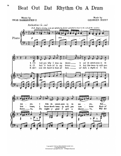 Beat Out Dat Rhythm On A Drum von Oscar Hammerstein II (Download) 