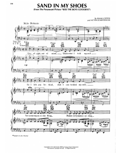 Sand In My Shoes von Frank Loesser (Download) 