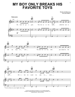My Boy Only Breaks His Favorite Toys von Taylor Swift (Download) 