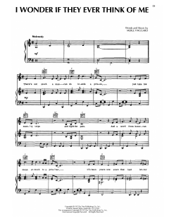 I Wonder If They Ever Think Of Me von Merle Haggard (Download) 