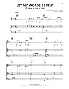 Let My Words Be Few (You Are God In Heaven) von Matt Redman (Download) 