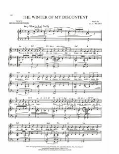 The Winter Of My Discontent von Alec Wilder (Download) 