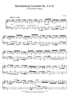 Brandenburg Concerto No. 3 in G (Download) 