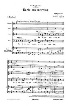 Vier Lieder von den Britischen Inseln Nr. 1 von Sir Michael Tippett 