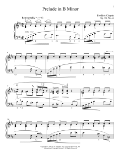 Prelude In B Minor, Op. 28, No. 6 von Frédéric Chopin (Download) 