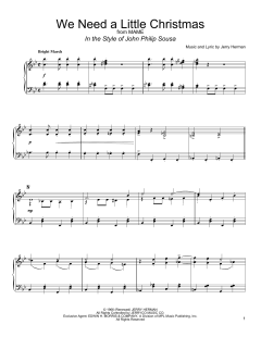 We Need A Little Christmas (in the style of John Philip Sousa) von Jerry Herman (Download) 