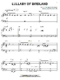 Lullaby Of Birdland von George Shearing (Download) 
