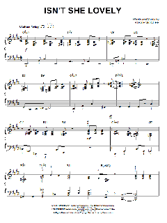 Isn't She Lovely [Jazz version] von Stevie Wonder (Download) 
