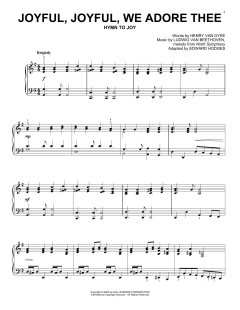 Joyful, Joyful, We Adore Thee von Ludwig van Beethoven (Download) 